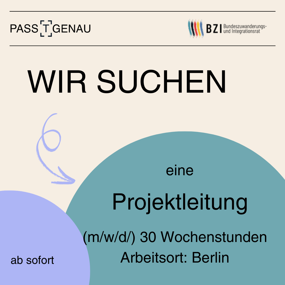 Werde Teil von Team PASS[T] GENAU